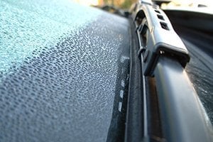 Windshield Wiper on Wet Glass